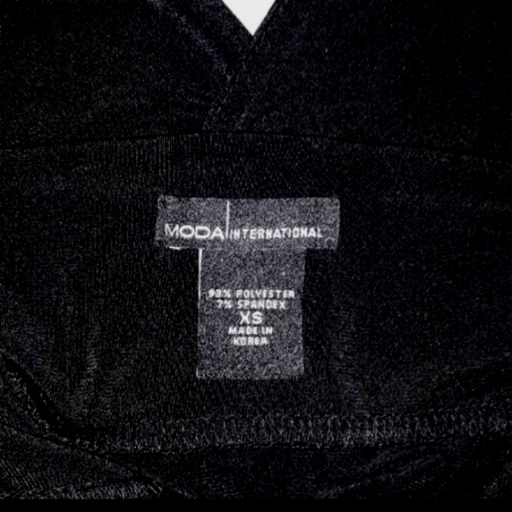 Moda International Black Double V-Neck Dress Size XS - Picture 4 of 7